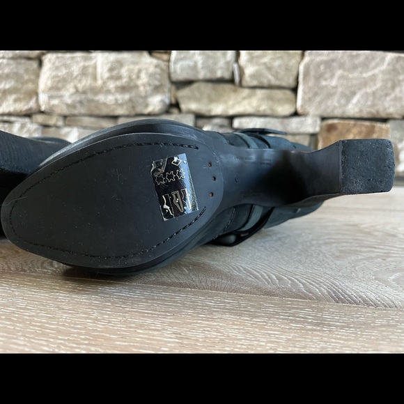 ALLSAINTS “Antigone” Dark Grey Nubuck Suede, Shearling Lined Knee High Boots - Picture 7 of 8